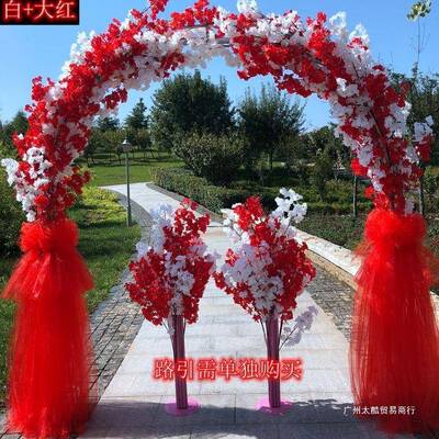 婚庆绢花拱拱品形花门成花门庆婚花拱门开业拱门新款拱CRZ门幸福