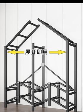 衣柜家用卧室免安装衣柜折架叠简易布衣LSU出租房用全钢结实耐用