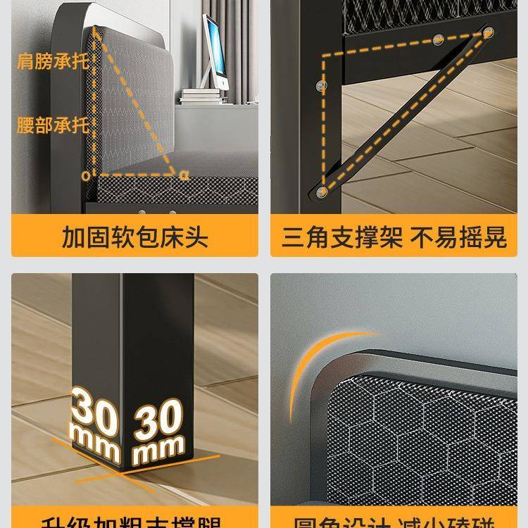 简床双人床折叠易床单人床家成租人1F876TT5M米2宿舍出用房硬板床