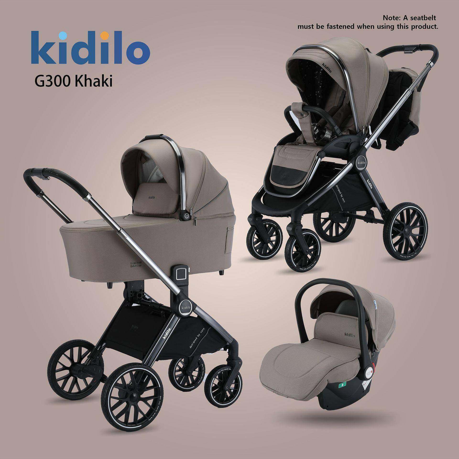 kidlo高景观婴儿儿向手i推车带提篮睡篮双可折叠一无品牌/踩双刹