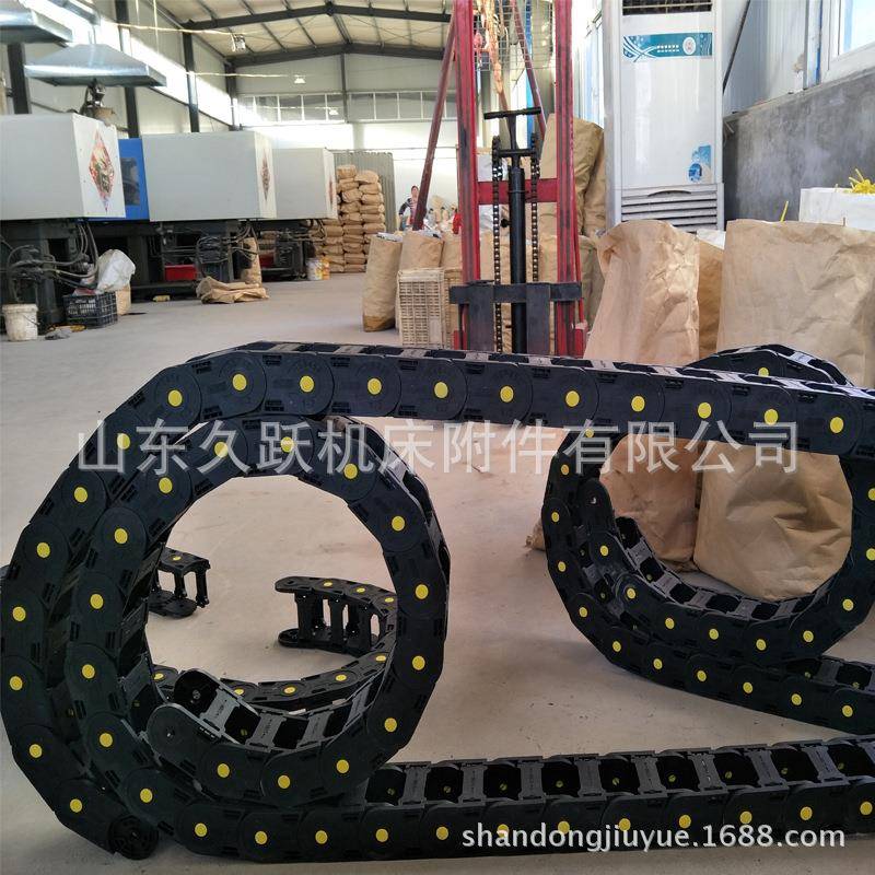 1232头厂家优惠源龙克链坦塑料链条桥式尼龙拖链尼桥型加长