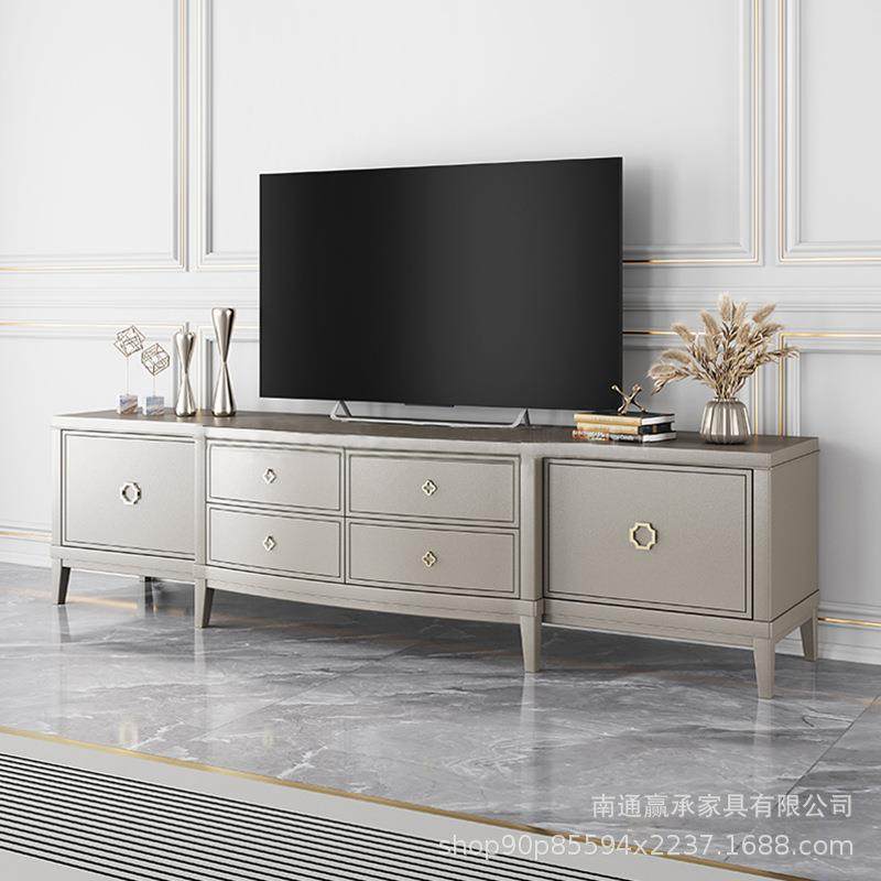 美电视柜新组现代简约式小户型款地柜实木轻奢合OOL墙柜客厅储物