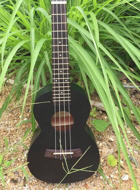 e23寸黑色桃花木尤克里ukuk23u里lle乌克丽丽四弦琴小吉心他初学