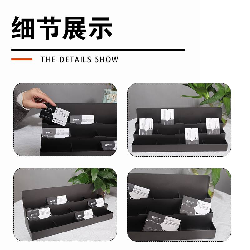 售楼部商用名片夹多层多孔名片架子酒店大堂前台不锈钢名片盒台架