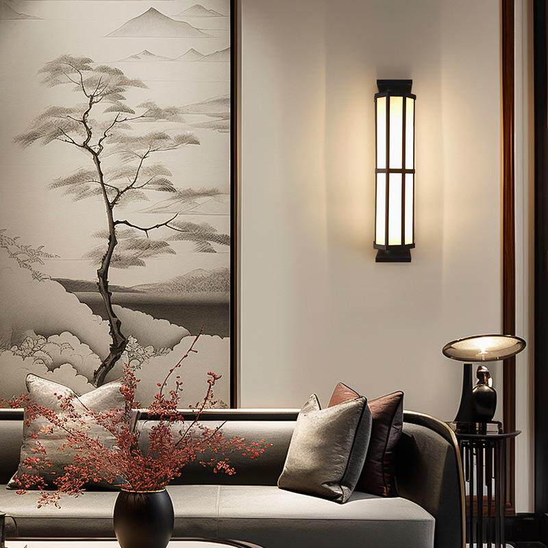 新中式壁灯酒创店程别墅40791餐厅走客厅过道廊阳台意复古墙壁装