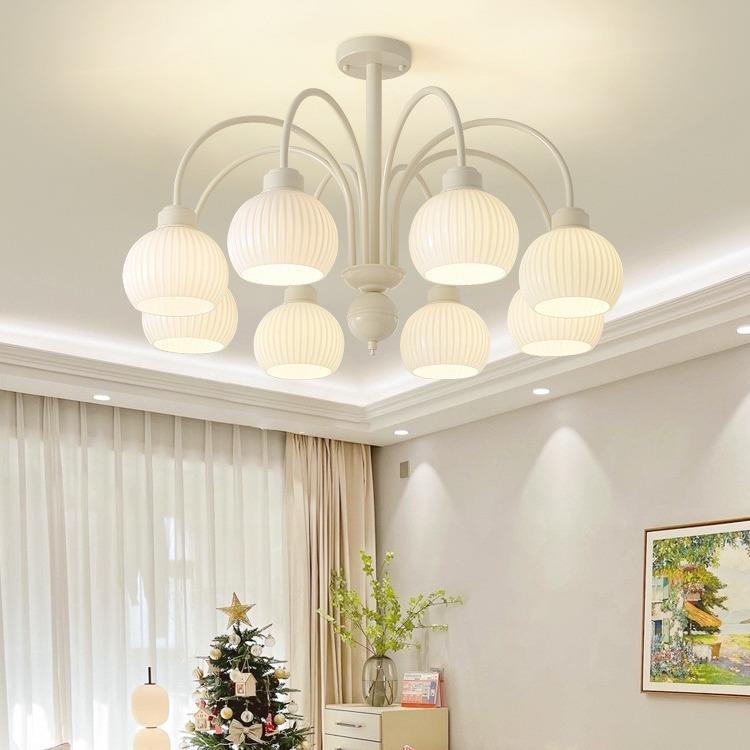 法式奶油风灯具客厅1厅主灯简约现新代田园餐灯南瓜室卧2025款吊