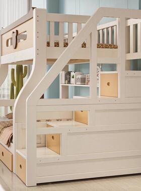 全木儿实童上床双层床多能高低床子母床两功层上下铺VRG下儿童床