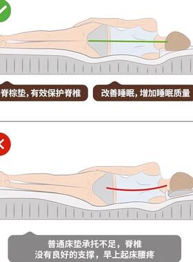 天然棕硬家用床垫可垫FHV折叠脊棕榈乳胶儿童棕经济椰型宿舍出租