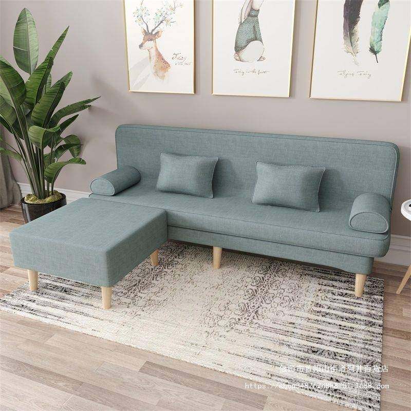 沙发JKE小户型双出租沙床两用可折叠人简易网发红客房厅布艺懒人