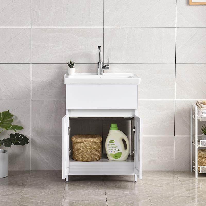 N5台F768M8MS阳家用太空铝洗衣柜单柜小型一陶瓷体盆洗衣池户带搓