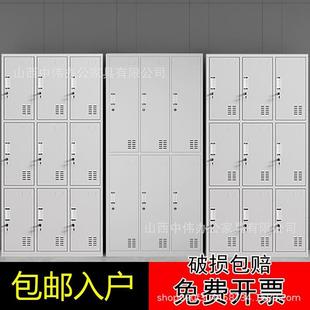 钢制更柜宿舍衣工储员物六门九门带挂衣杆长更多衣室门浴UWF室办