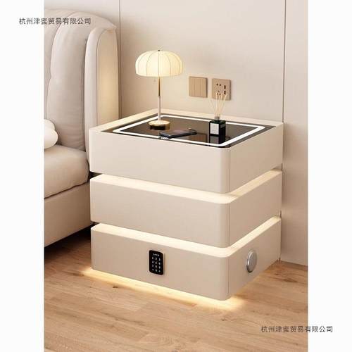 悬浮床柜三抽简约实木头现代无线充一体多用能轻功奢家GVX卧室床