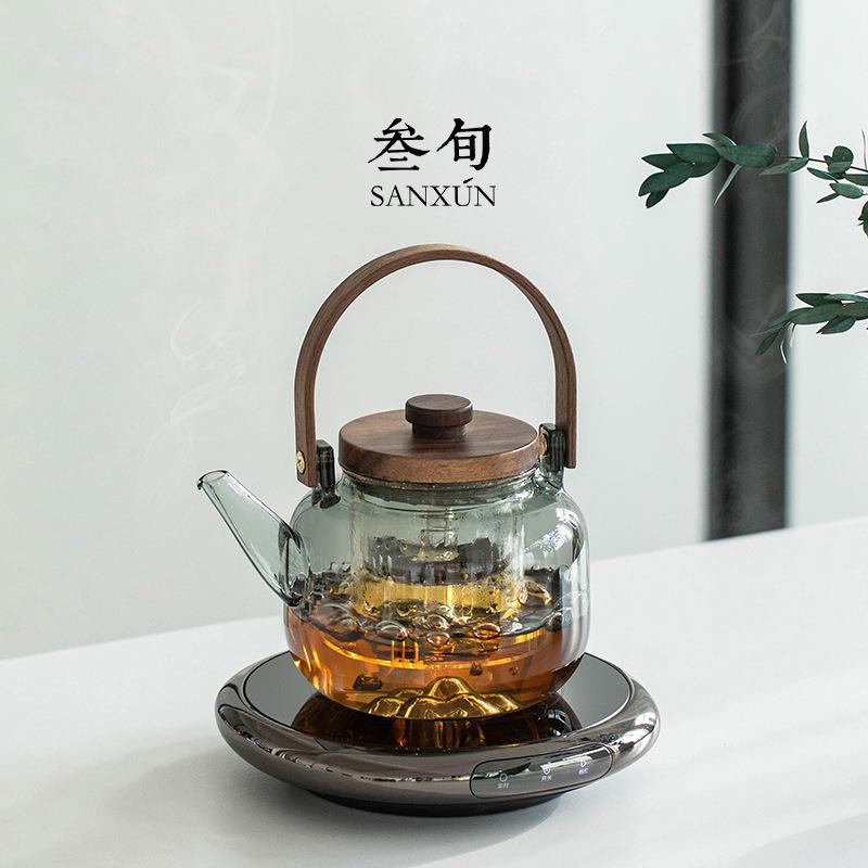 叁旬煮茶电壶围炉煮茶器玻璃家耐高温烧水泡茶壶茶无品牌/用小型