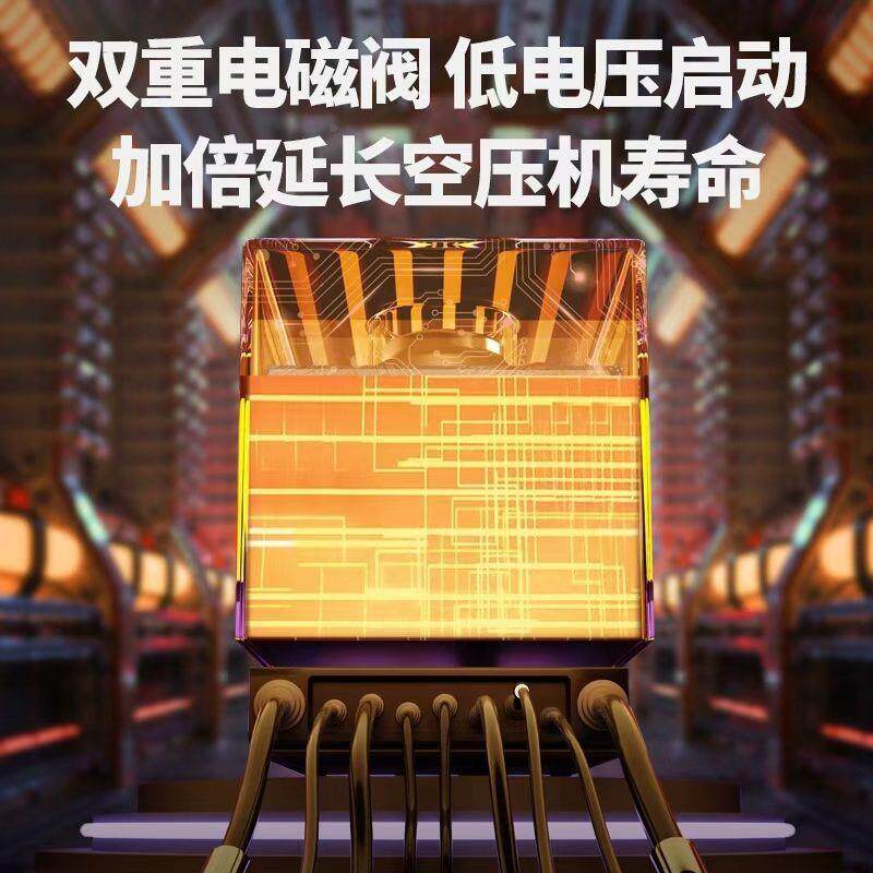 JRD空压机打气泵机小型22v0空气压缩无高油静音压木工喷漆冲气泵