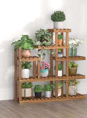 防萝腐木花架子户外阳ECH台多层可移动绿多肉物架植室内院庭木栅