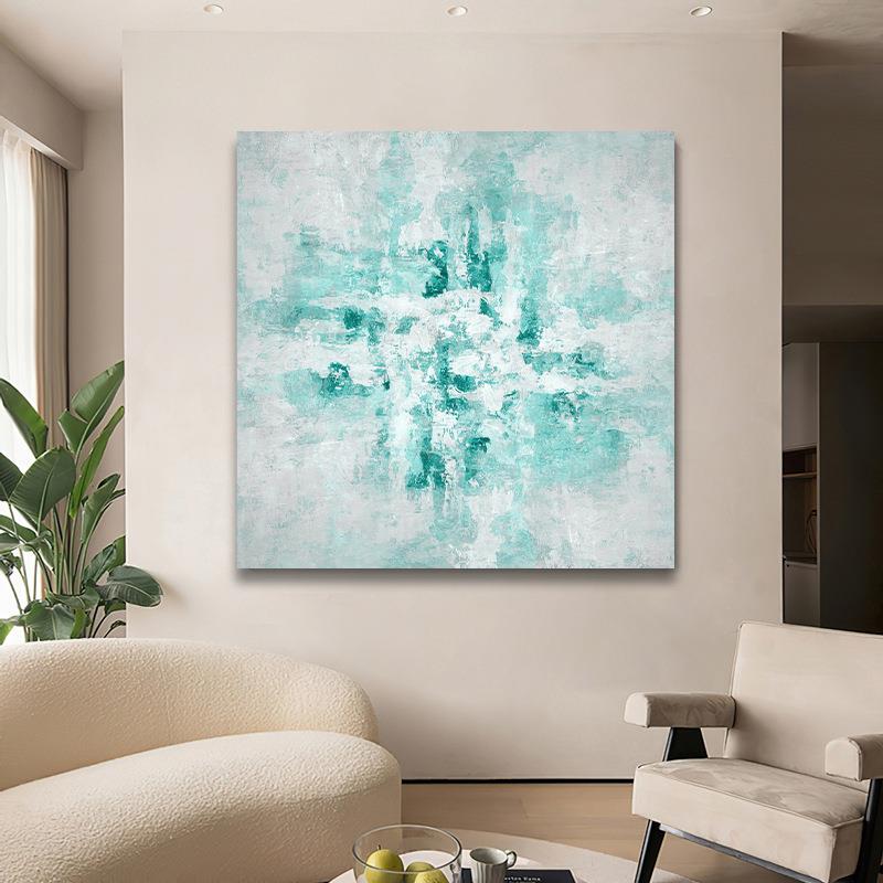 纯绘抽手象油画沙发背景客外厅卧室玄关餐厅挂墙肌画理SH206装饰图片