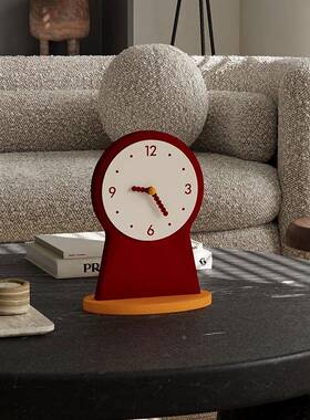 高颜值桌面时钟摆件小创摆台F985T6J8意式时钟客厅台钟小表钟桌面