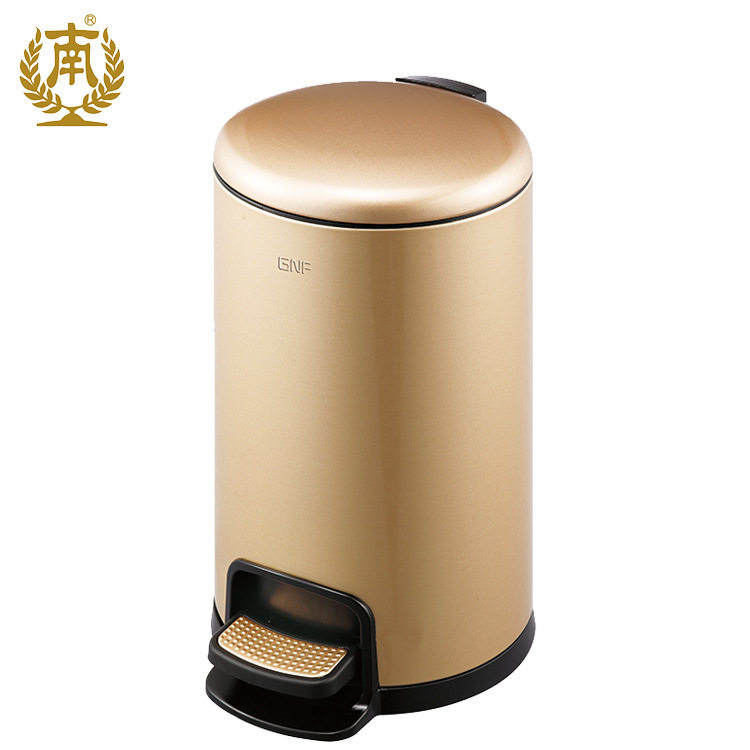 广州南方GNF不锈钢圆形脚踏桶3L-8L小型商用家用垃圾桶SJ系列