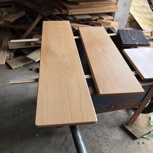 一字隔板红橡木黑定胡桃榉制实木置物架搁985板衣柜墙木壁板书架