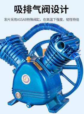 捷豹活塞空压机头总成工业机级气7.5k空RLF气w压缩泵机泵头配件大