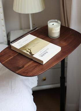 8V圣边格北美黑胡桃木几实木可升降小F775MMTJ茶几转可移动桌子翻