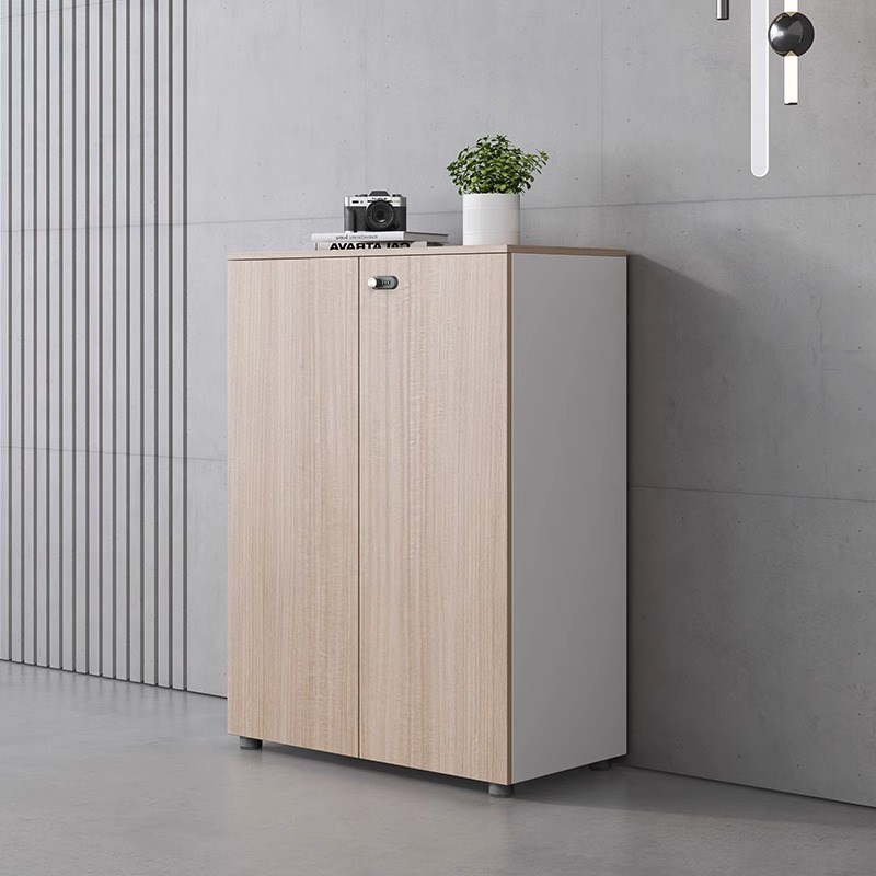 文件柜办公室矮柜木质带锁储物柜隔断柜打印机柜资料收纳柜茶水柜