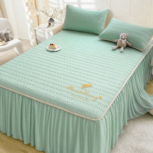 夏季 席子三件套公主风花边凉席床单水洗空调席 冰丝乳胶凉席25新款