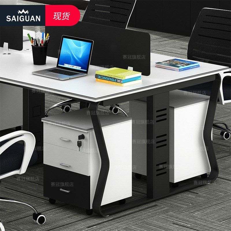 上海职员办公桌简约现代4/6人位办公家具工作位员工屏风办公桌椅