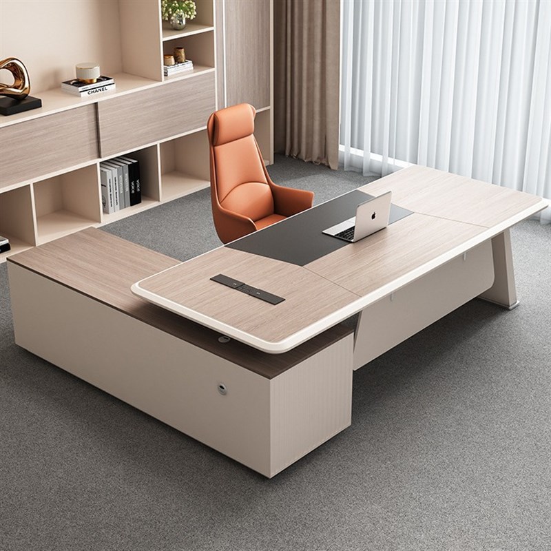 办公桌老板桌简约现代董事长总裁桌轻奢大班台经理办公室桌椅组合