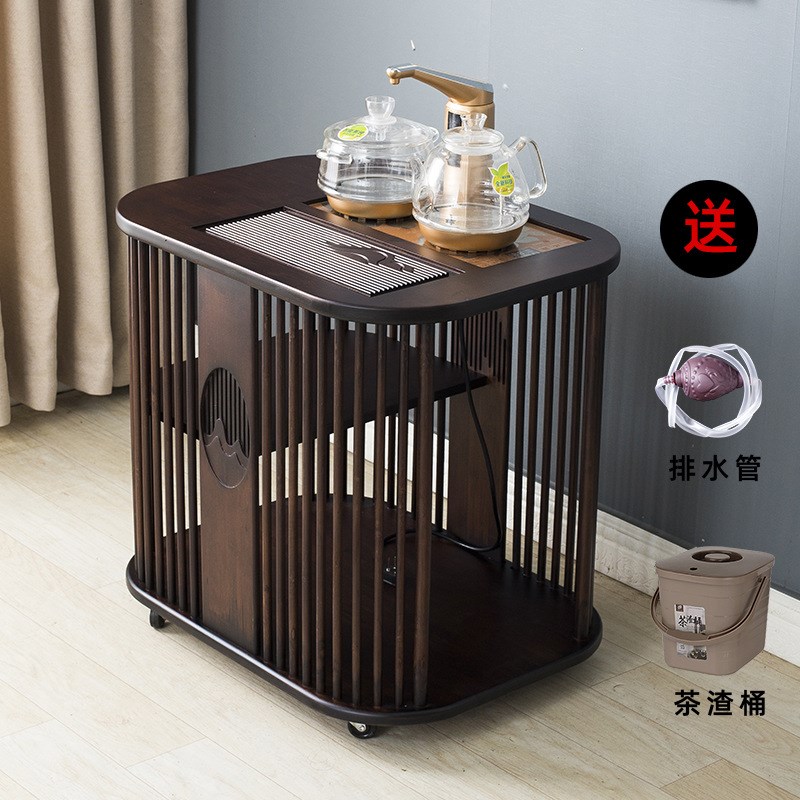 移动茶水柜茶水台桌茶边柜置物架客厅实木办公室水桶柜烧水茶柜子