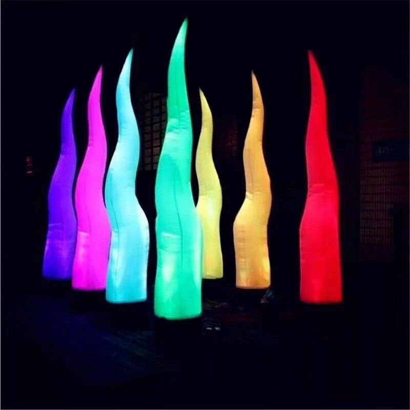 新款发光拱门荧光夜跑 灯光节装饰充气拱门 商业街美陈装饰彩虹门