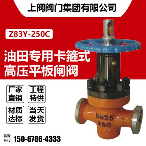 油田专用采油井口注水阀高压卡箍平板闸阀 Z83Y-250CDN2540506580