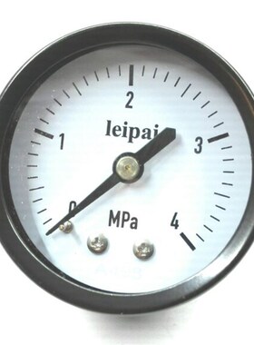 轴向压力表 金属喷漆外壳50-52mm 压力0-4mpa Y-50-Z 铜牙ZG1/4