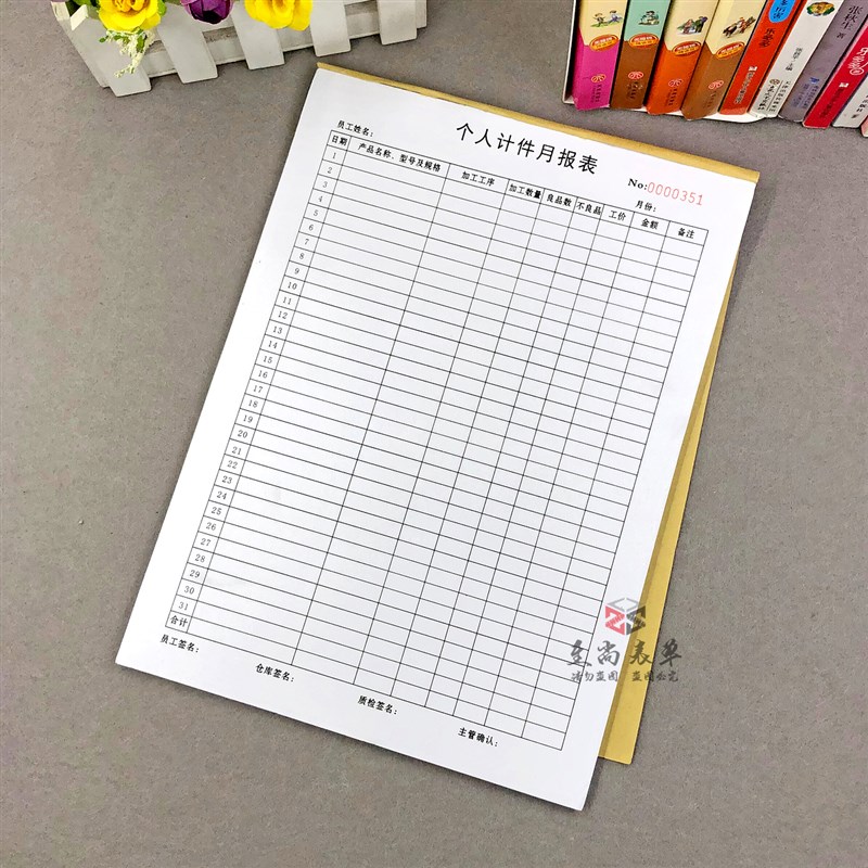 公司工厂工人计件k工资核算表个人计件月报表车间员工月产量明细