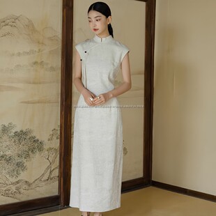 2659 旗袍国风盘扣连衣裙 面料天花板 亚麻透气轻薄不爱皱新中式