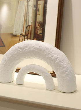 现代简约拱形抽象艺术高级感小众摆件样板间P售楼处室内软装饰品