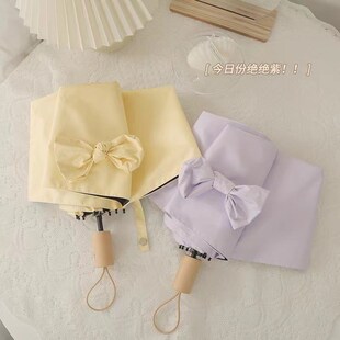 加大手动伞c加固加厚浅黄色雨伞女晴雨两用男大号太阳伞便携折叠