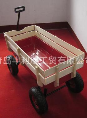 花906童园工具车儿木质园手花拖车红色载重150kgs