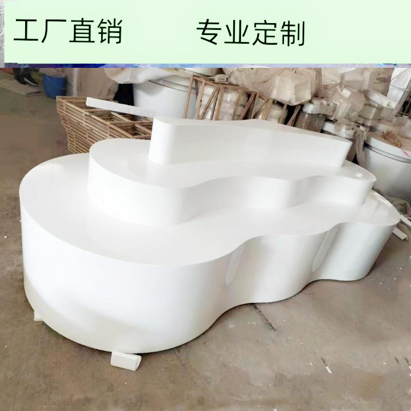 公无品牌/展司陈厅展示台圆品柱摆台圆形产展柜烤漆异形中岛展览