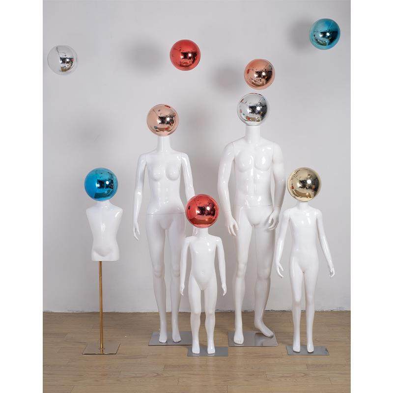 圣诞装饰球圆模特头部圆球可发光圆吊挂球AB塑封710S彩色圆球