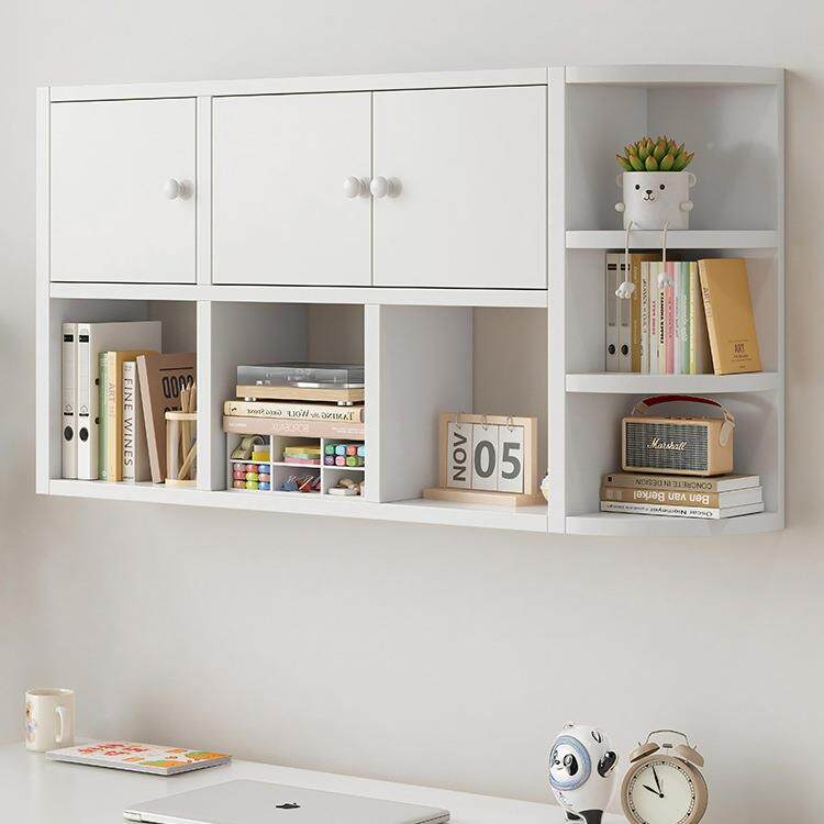 实挂墙置饰物架壁挂式773上书架客厅装墙壁柜吊柜家用储物墙橱木