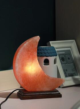 厂家喜水马拉雅月亮玫瑰46477盐小夜灯巴灯斯坦进口造型晶盐基灯