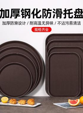 整箱圆形玻纤tp022501维钢化防滑托盘KVT餐酒店服务用璃快厅餐托