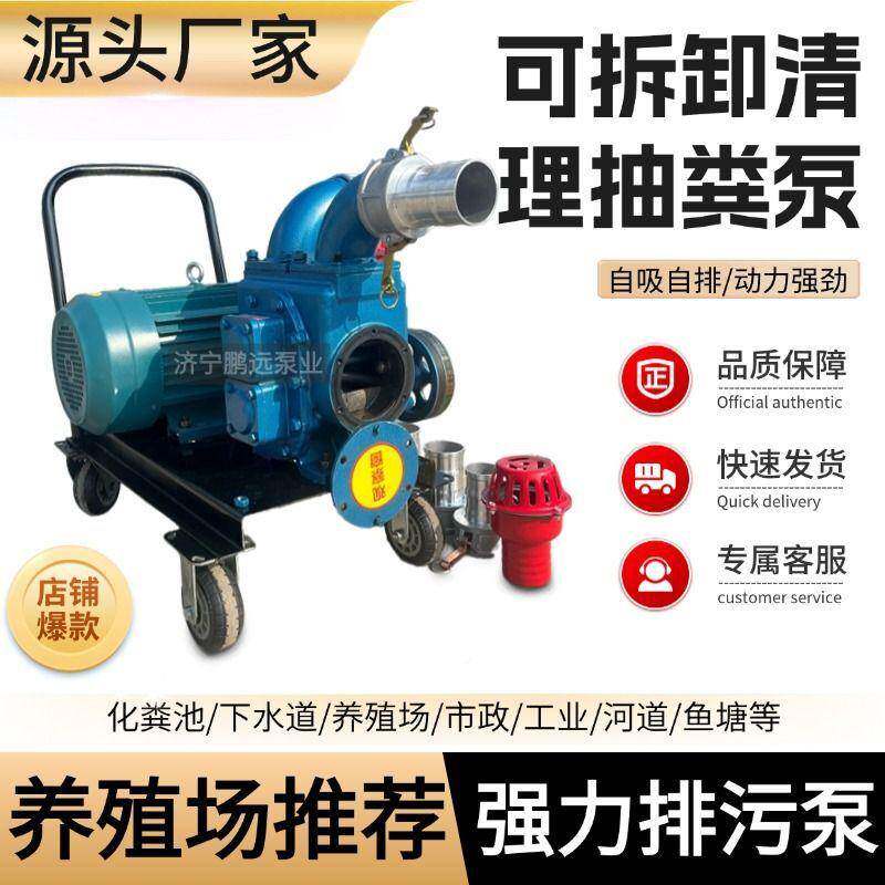 抽泵养殖场猪粪抽粪粪池机家用化粪无堵塞排污水泥ZNR电浆水泵其