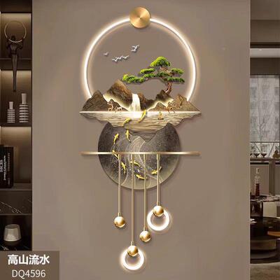 高山流水玄道关中装走HS-11270饰画山水高档立体LED壁灯新式入户