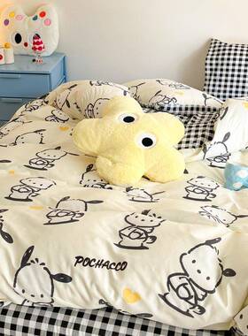 孩卡通被20学wa47125新款全棉床上四件套纯棉床单套生三件套儿童
