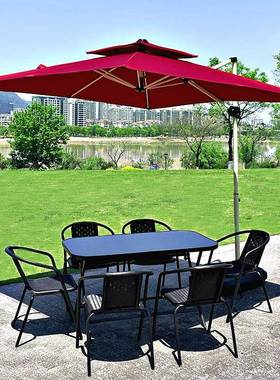 三件套室外露天院院子花园庭折叠阳&椅台休闲MVW小桌椅组Z户外桌