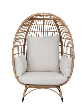 休闲藤ZRF-F10椅欧式花铁编藤鸡椅子酒店别墅园民室外蛋休闲椅宿