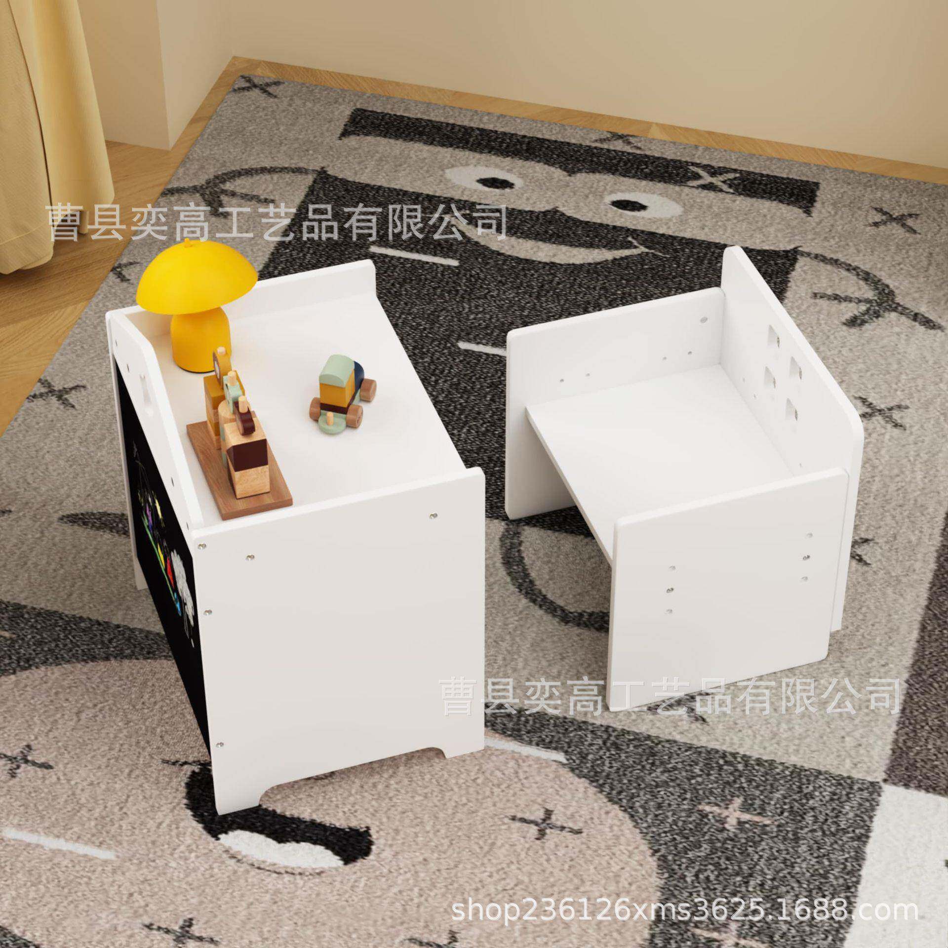 实椅木儿断奶桌家用XPR宝宝桌椅头套装落地童幼儿餐桌床卧室储物