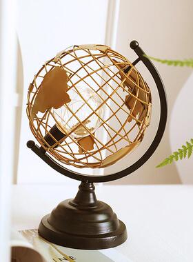 L装术ED艺创意办公室饰摆件客厅DZM书房圣诞灯旋转地小球仪床头夜